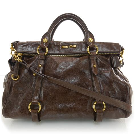 Miu Miu Vitello Lux Bow Satchel 